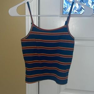 striped cropped tank